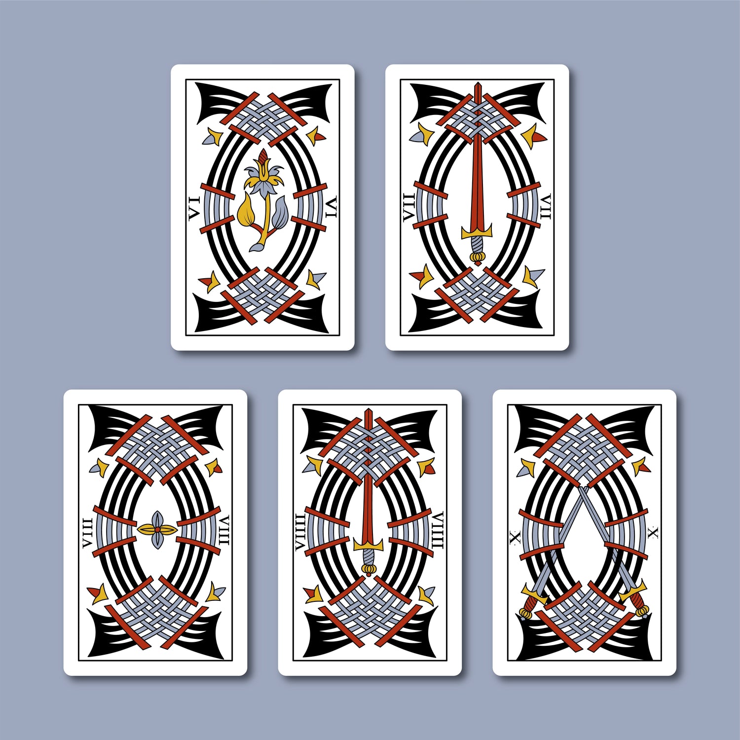 Recreating the Swords From the Jean Noblet Tarot