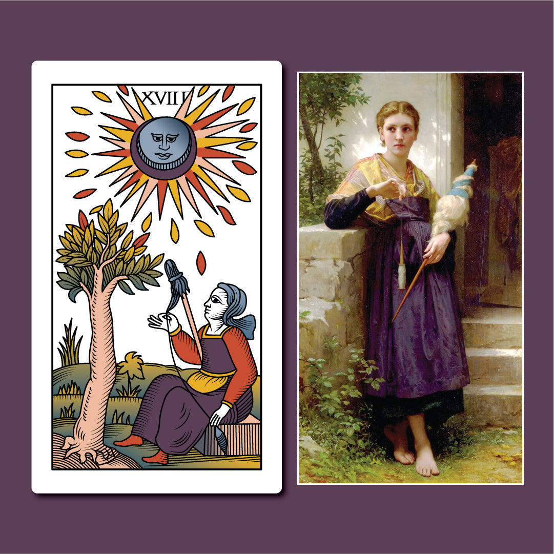 The Moon from the Jacques Vieville Tarot