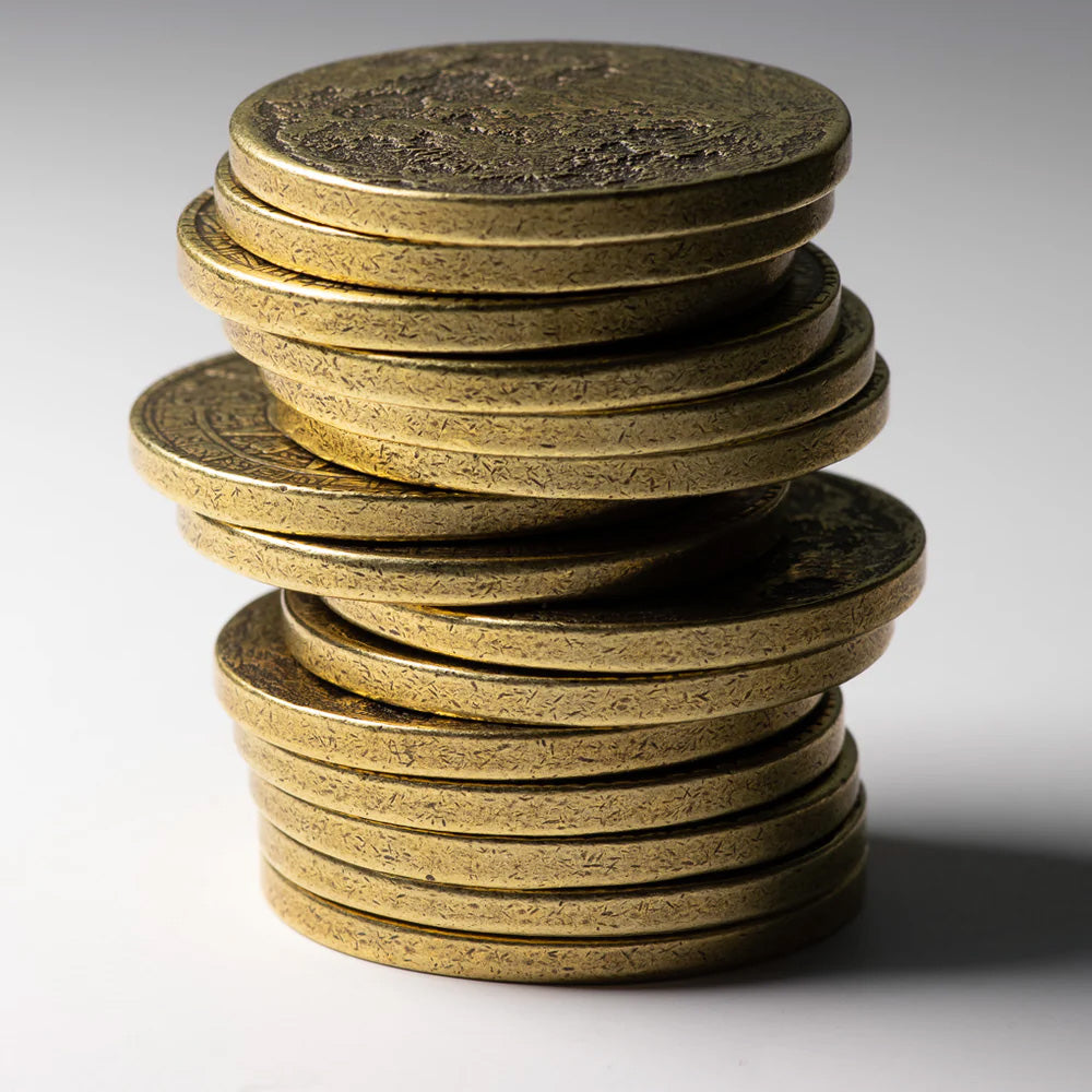 Aztec Sun and Moon Brass Coin