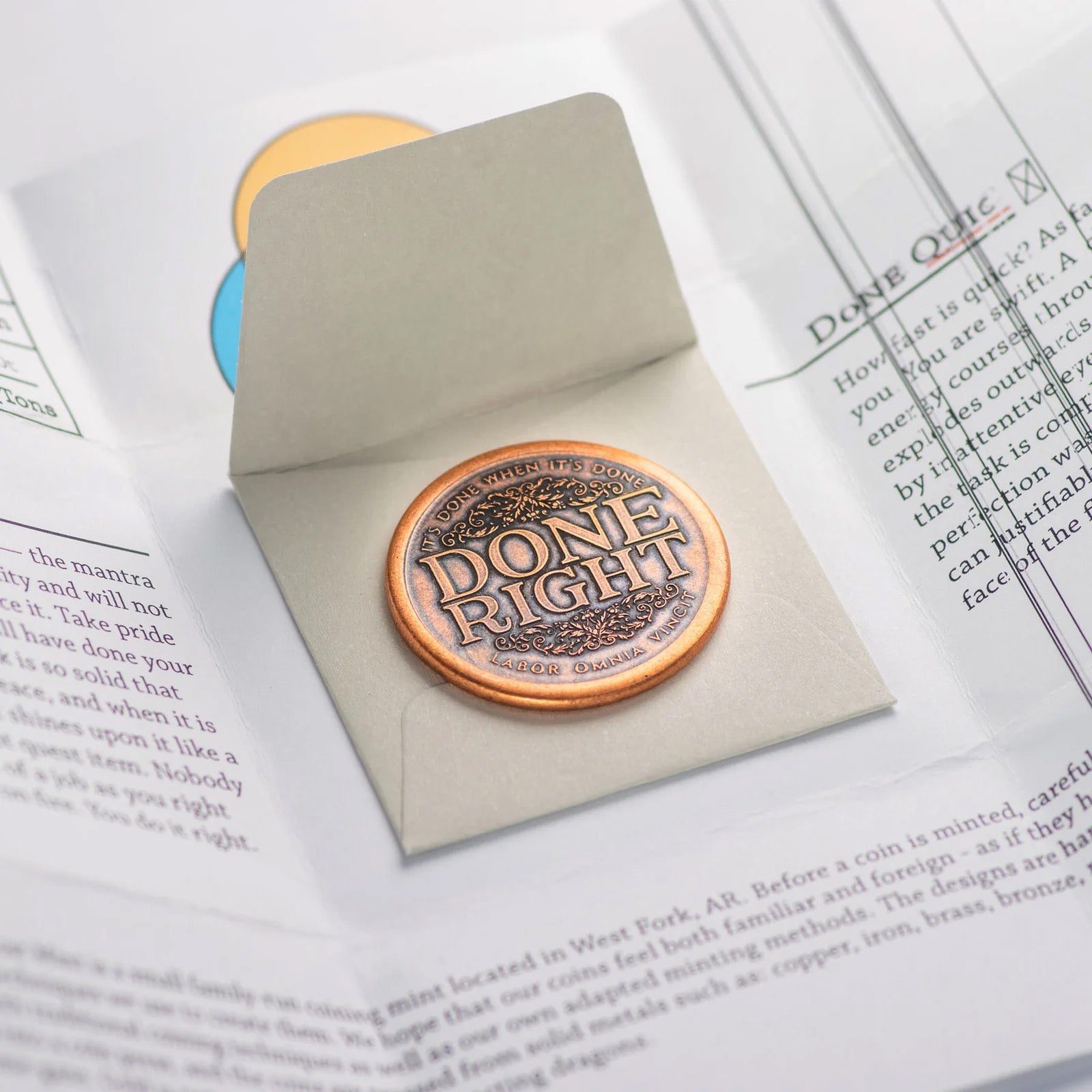 Copper Done Right / Done Quick Decision Maker Coin