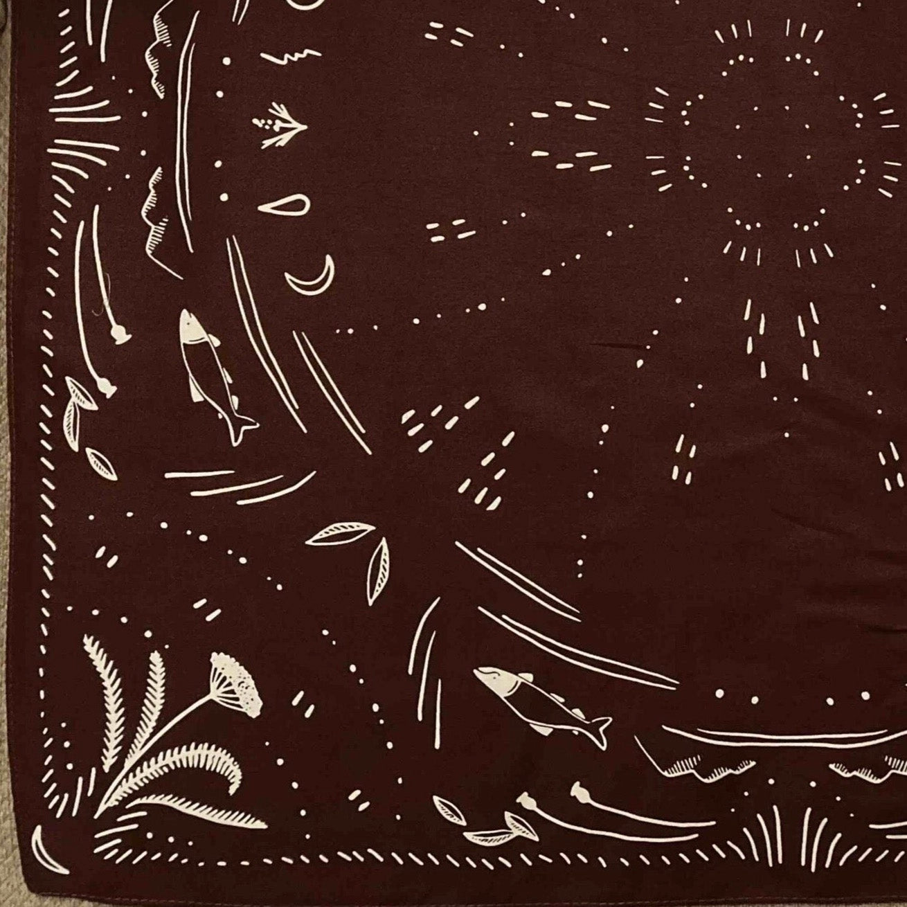 Gentle Tarot Reading Cloth - Maroon