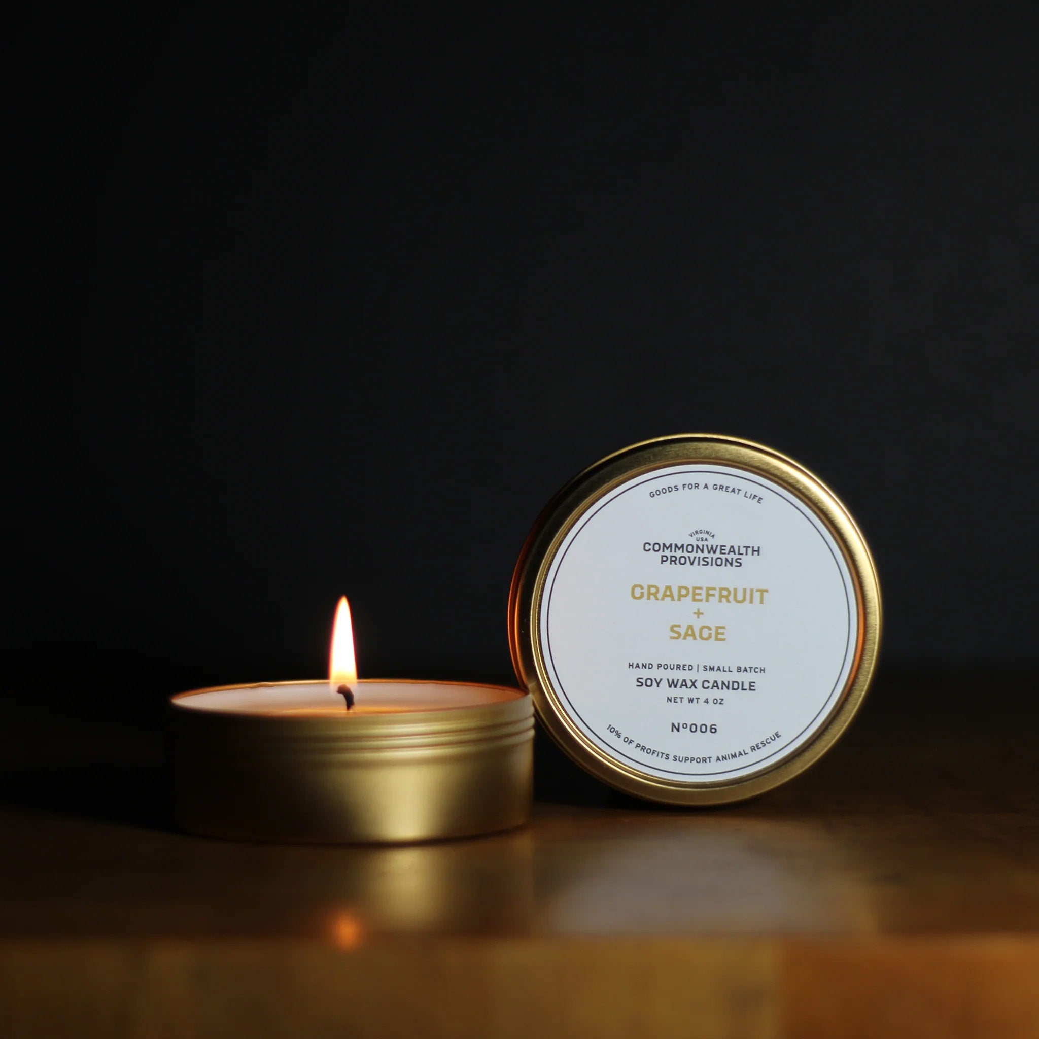 Grapefruit + Sage - Travel Candle