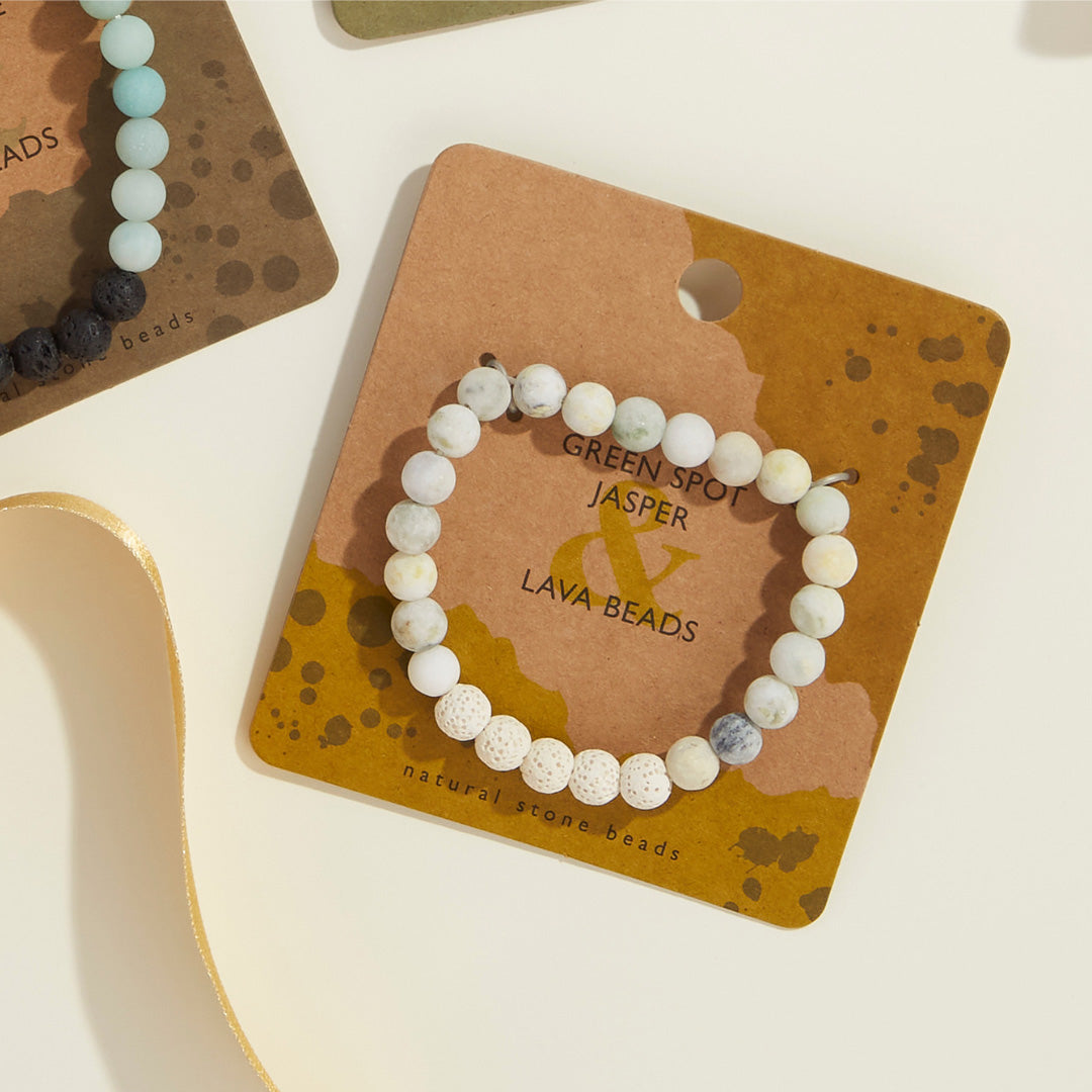 Green Spot Jasper Diffuser Bracelet