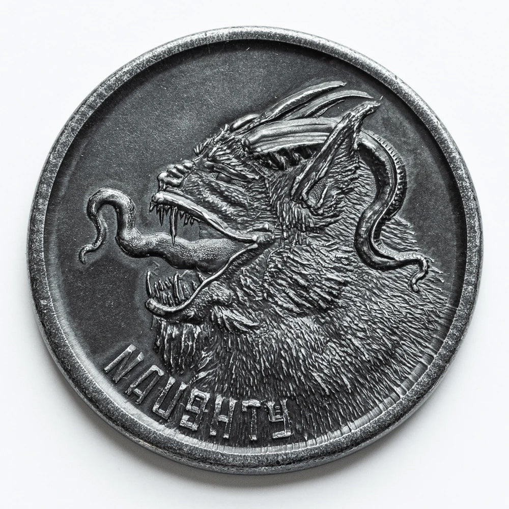 Iron Naughty / Nice Decision Maker Coin