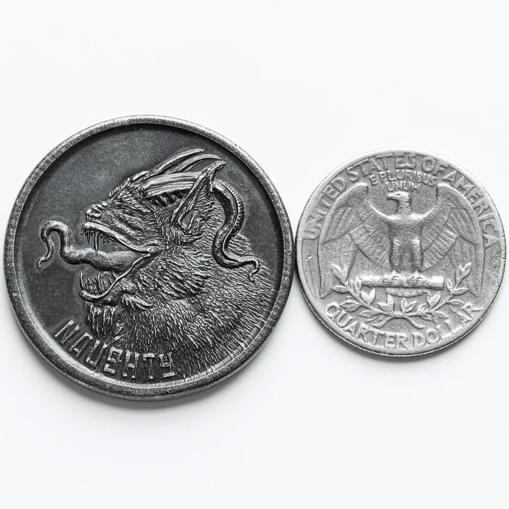 Iron Naughty / Nice Decision Maker Coin
