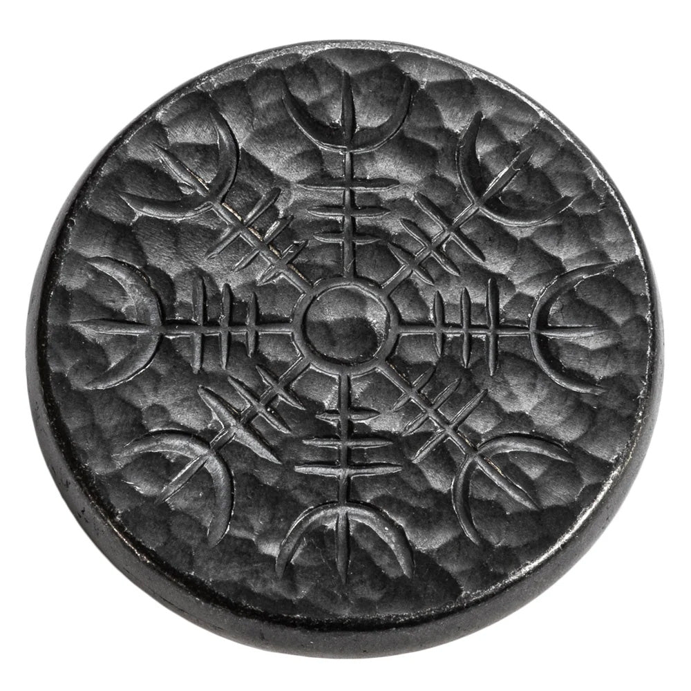 Norse Dual Stave in Iron - Vegvisir and Helm of Awe