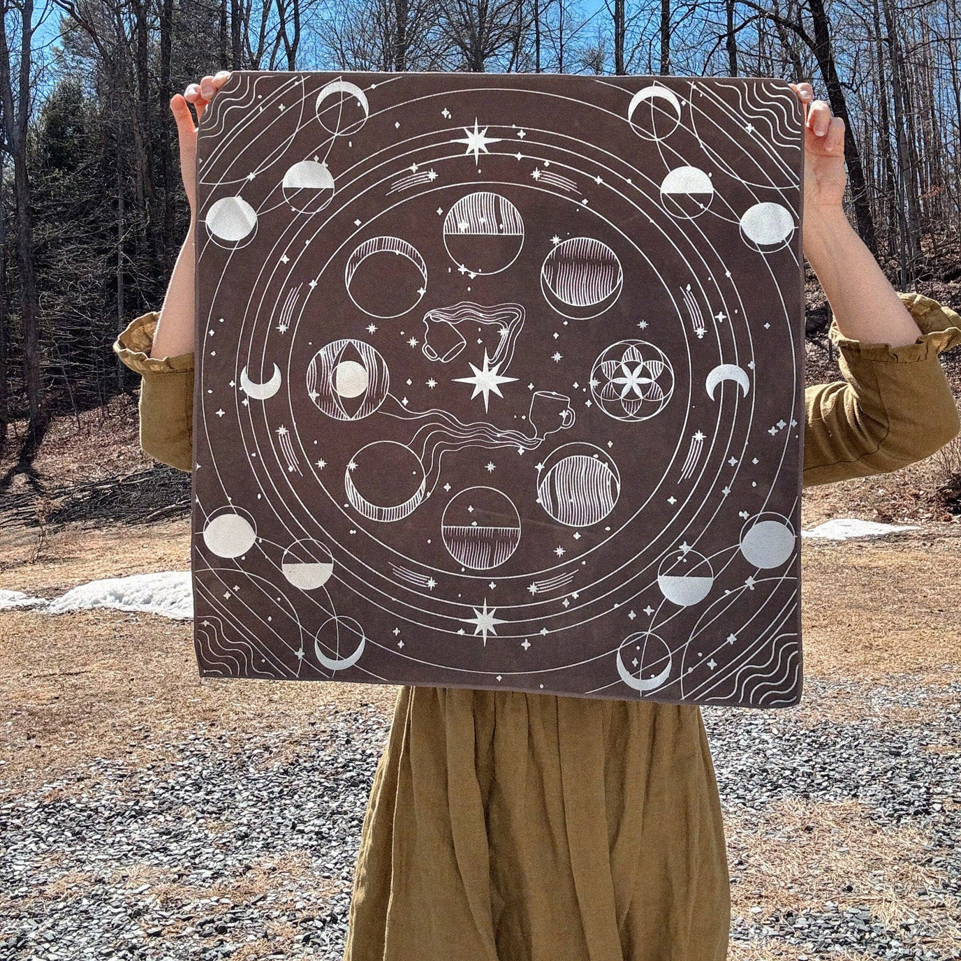 Star Seeker Altar Cloth - Soft Grey