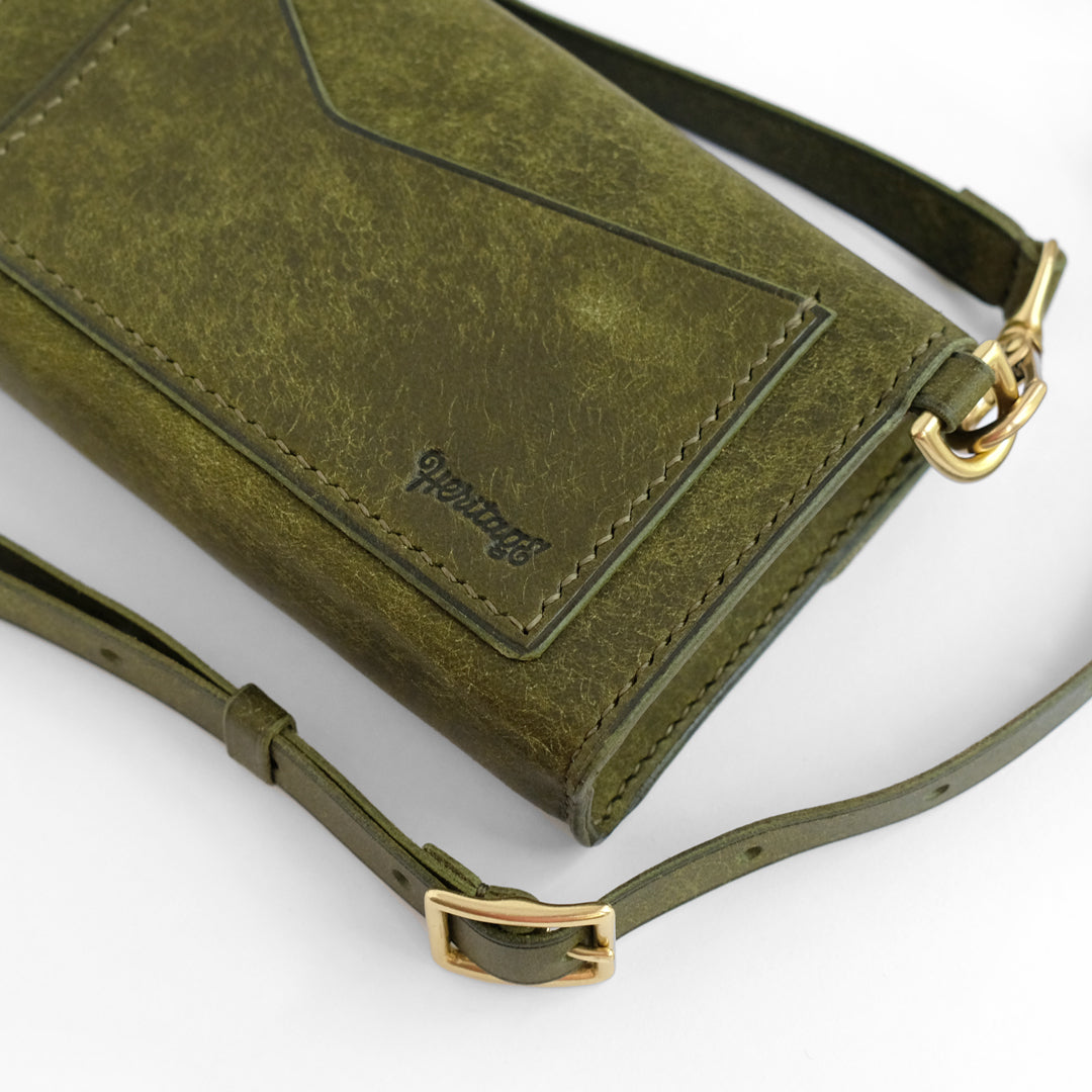 Tarot Size Leather Wallet with Strap