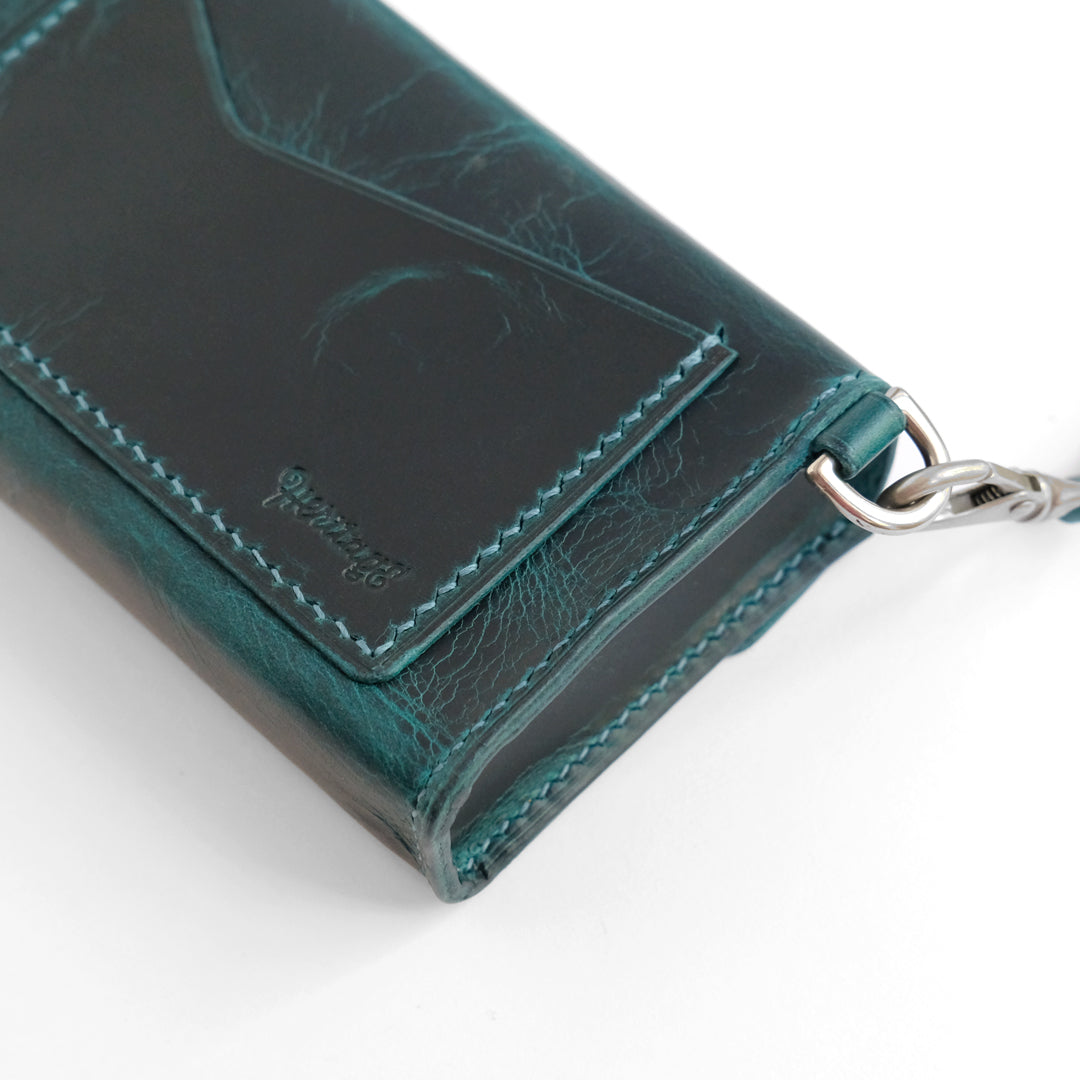 Tarot Size Leather Wallet with Strap