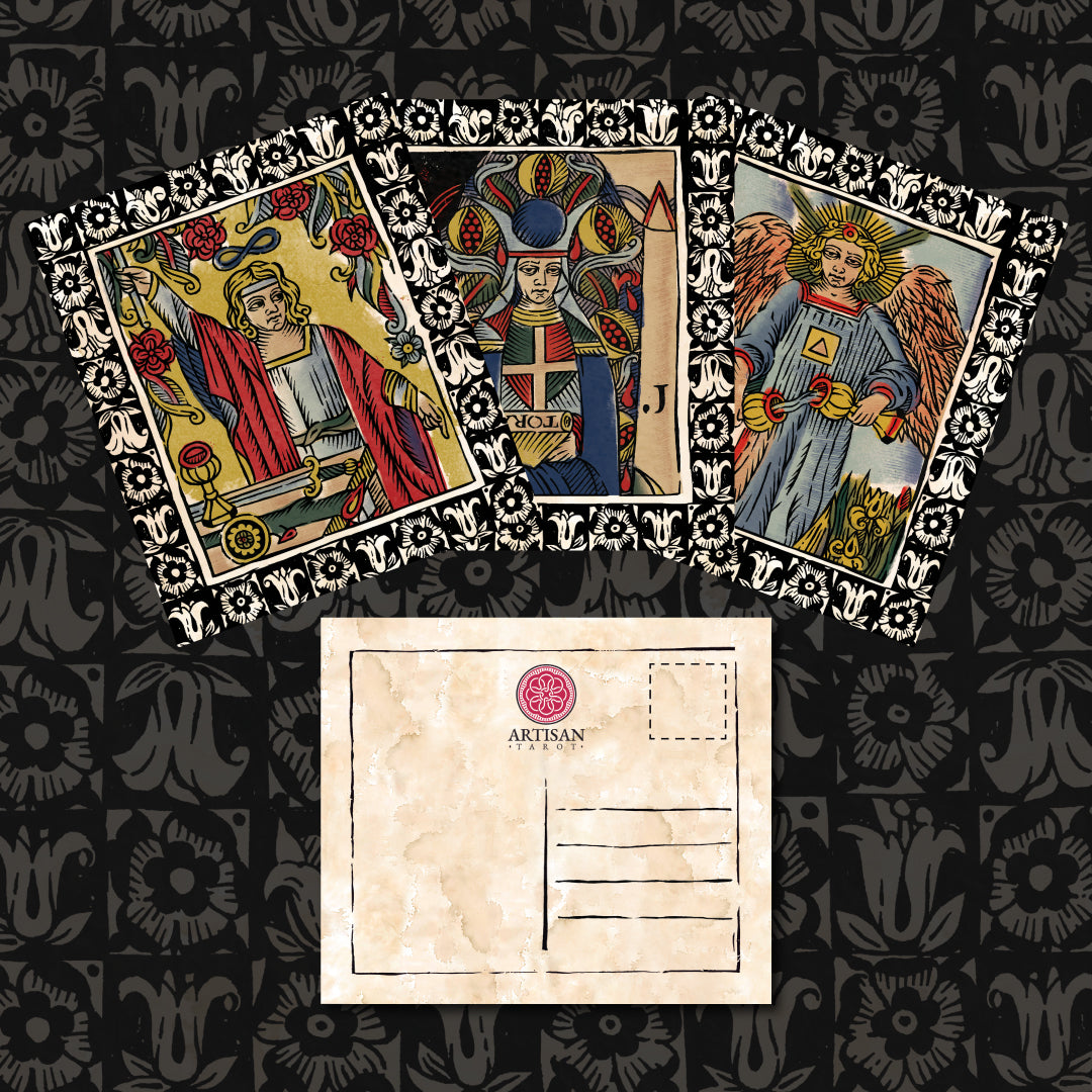The Rider-Marseille Tarot Postcard Set
