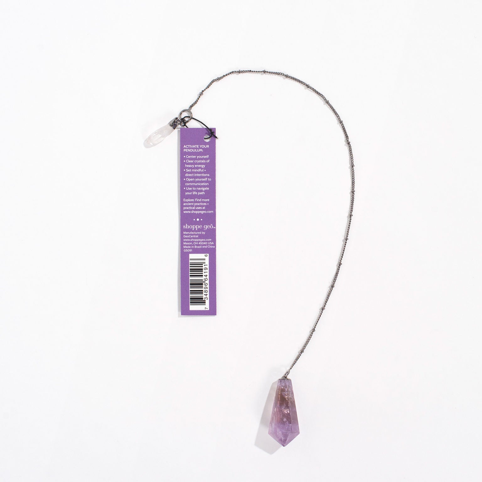 Violet Light Pendulum - Amethyst Crystal