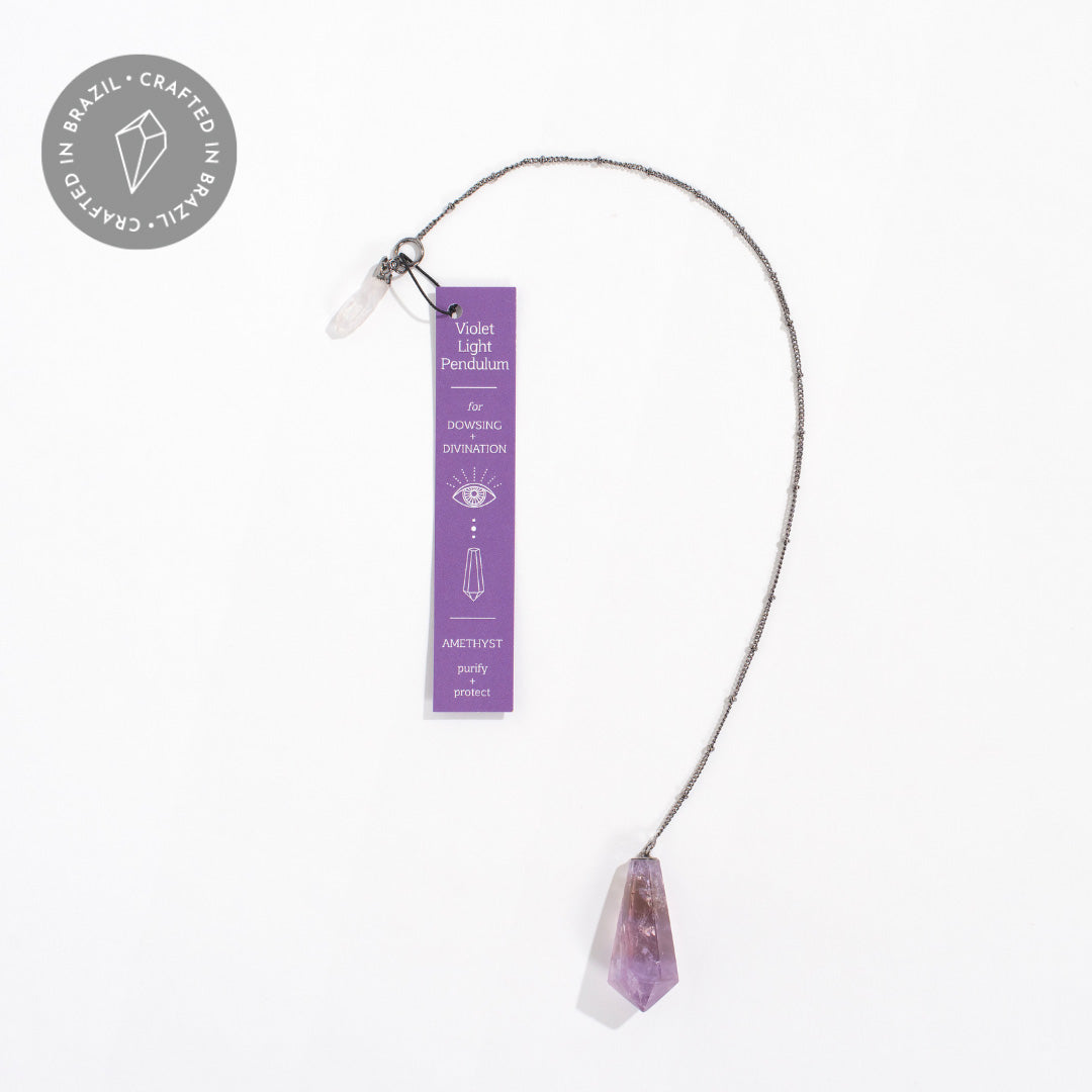 Violet Light Pendulum - Amethyst Crystal