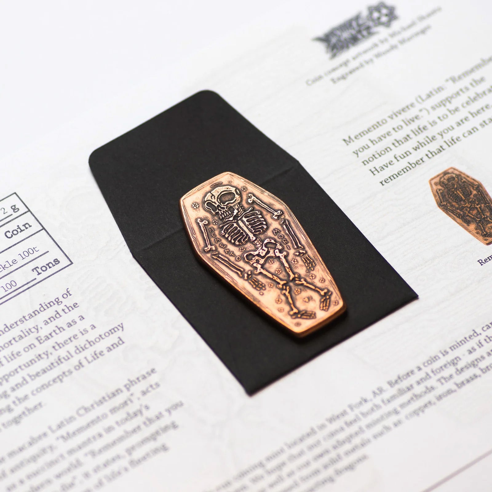 Copper Coffin Memento Mori Memento Vivere