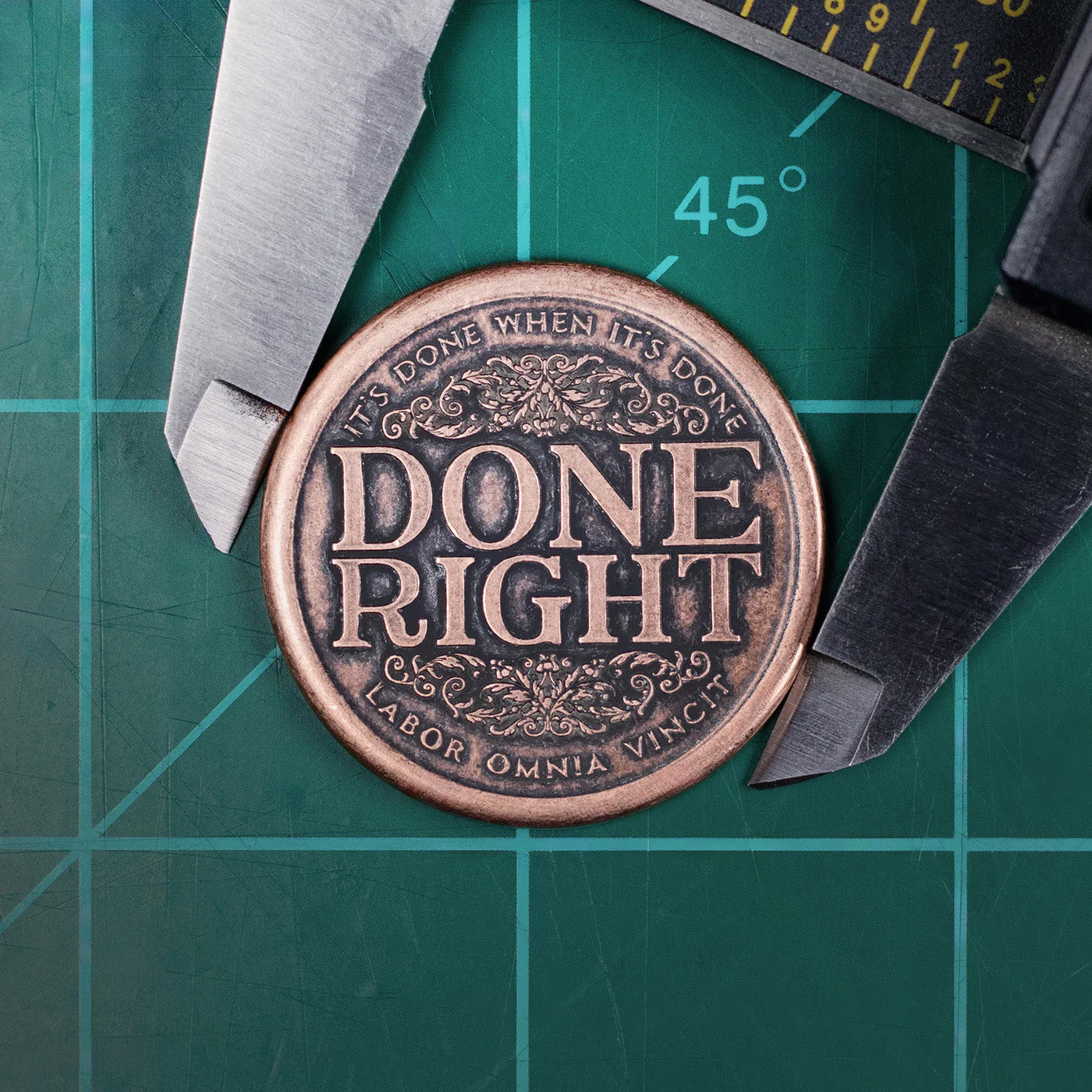 Copper Done Right / Done Quick Decision Maker Coin
