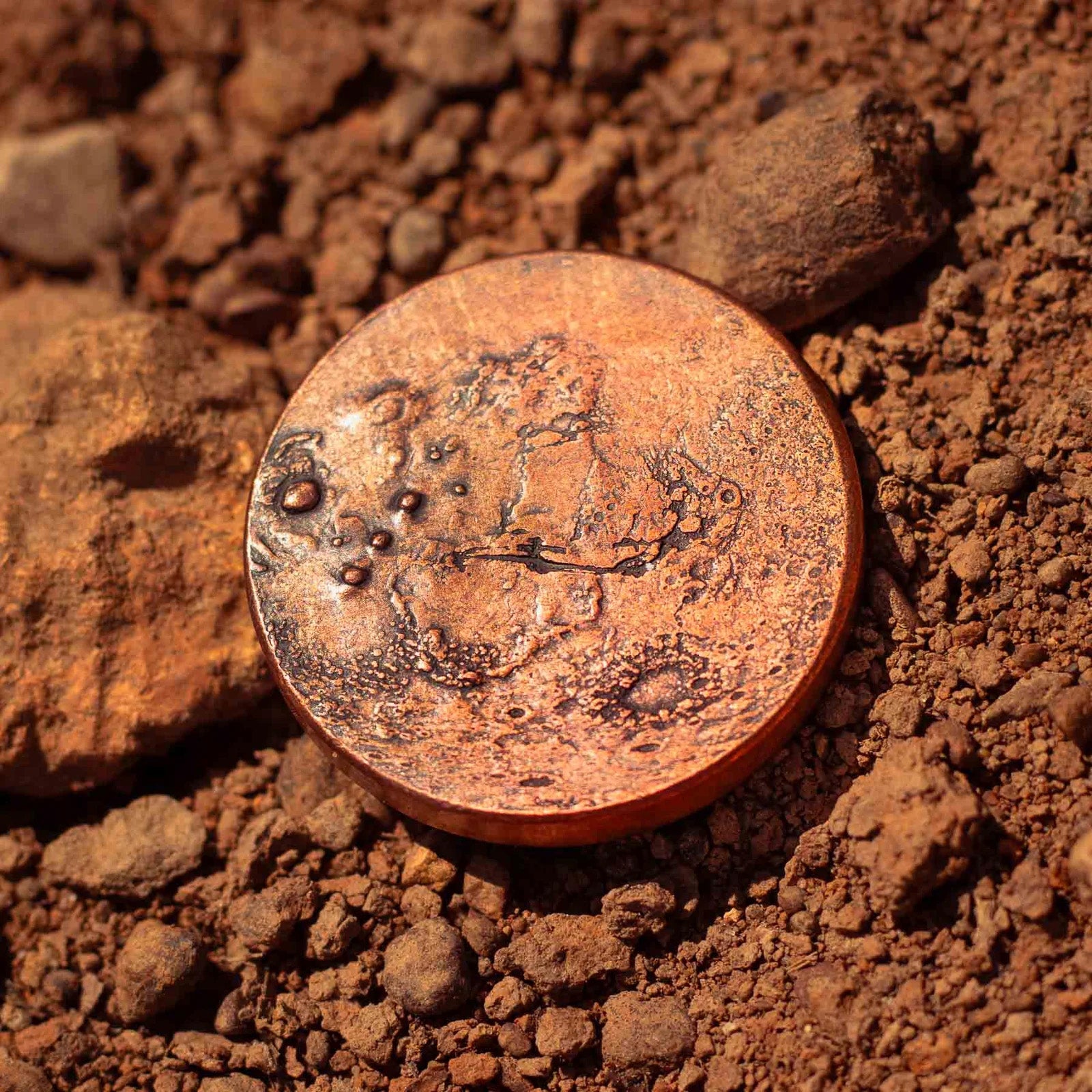 Copper Mars Coin - 1.25 Inches