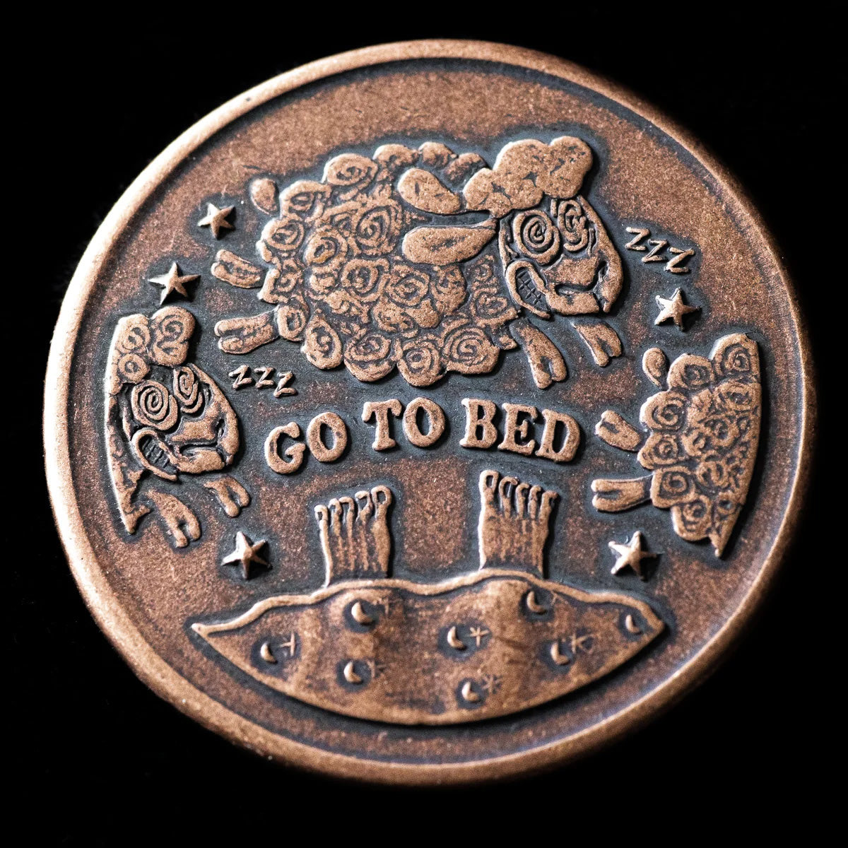 Copper One More Episode / Go to Bed Decision Maker Coin