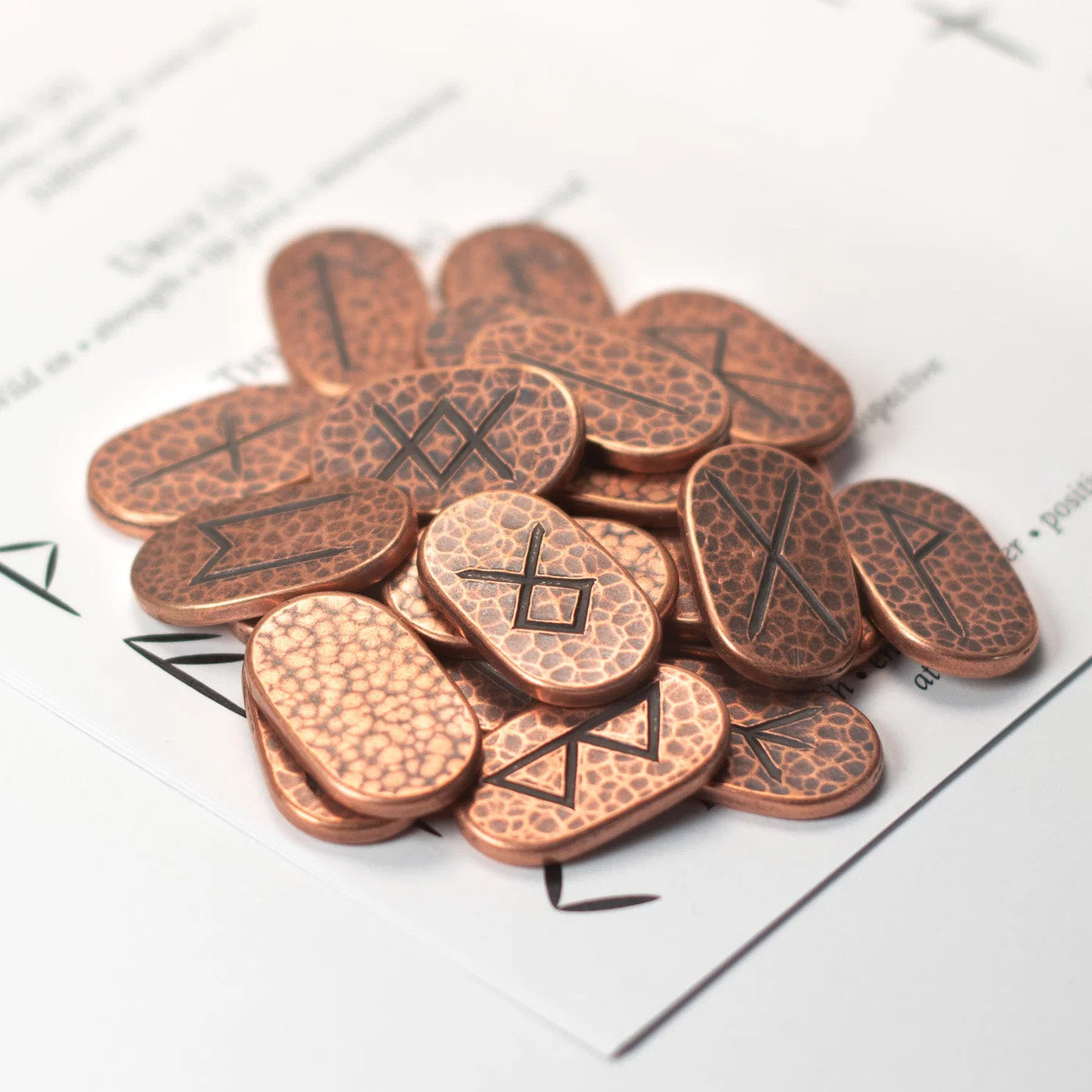 Copper Set of Elder Futhark Divination Runes