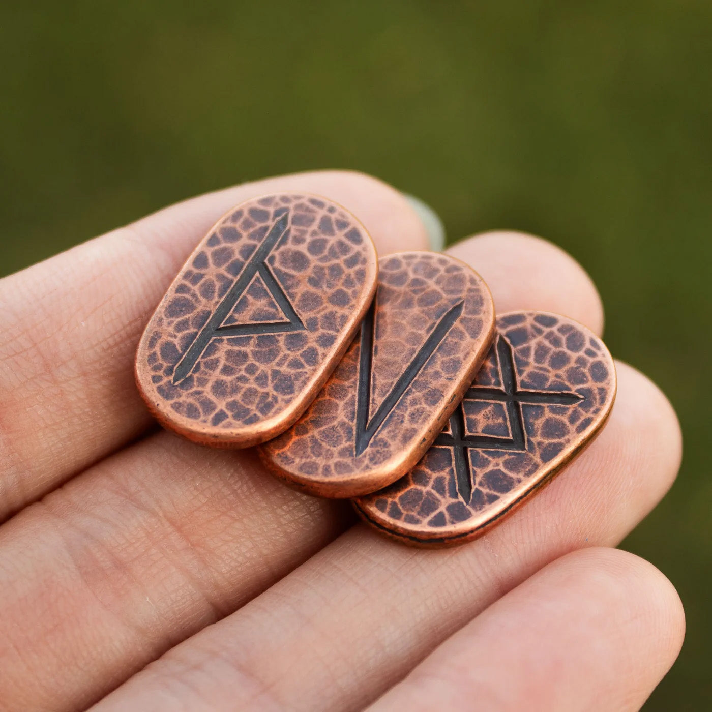 Copper Set of Elder Futhark Divination Runes