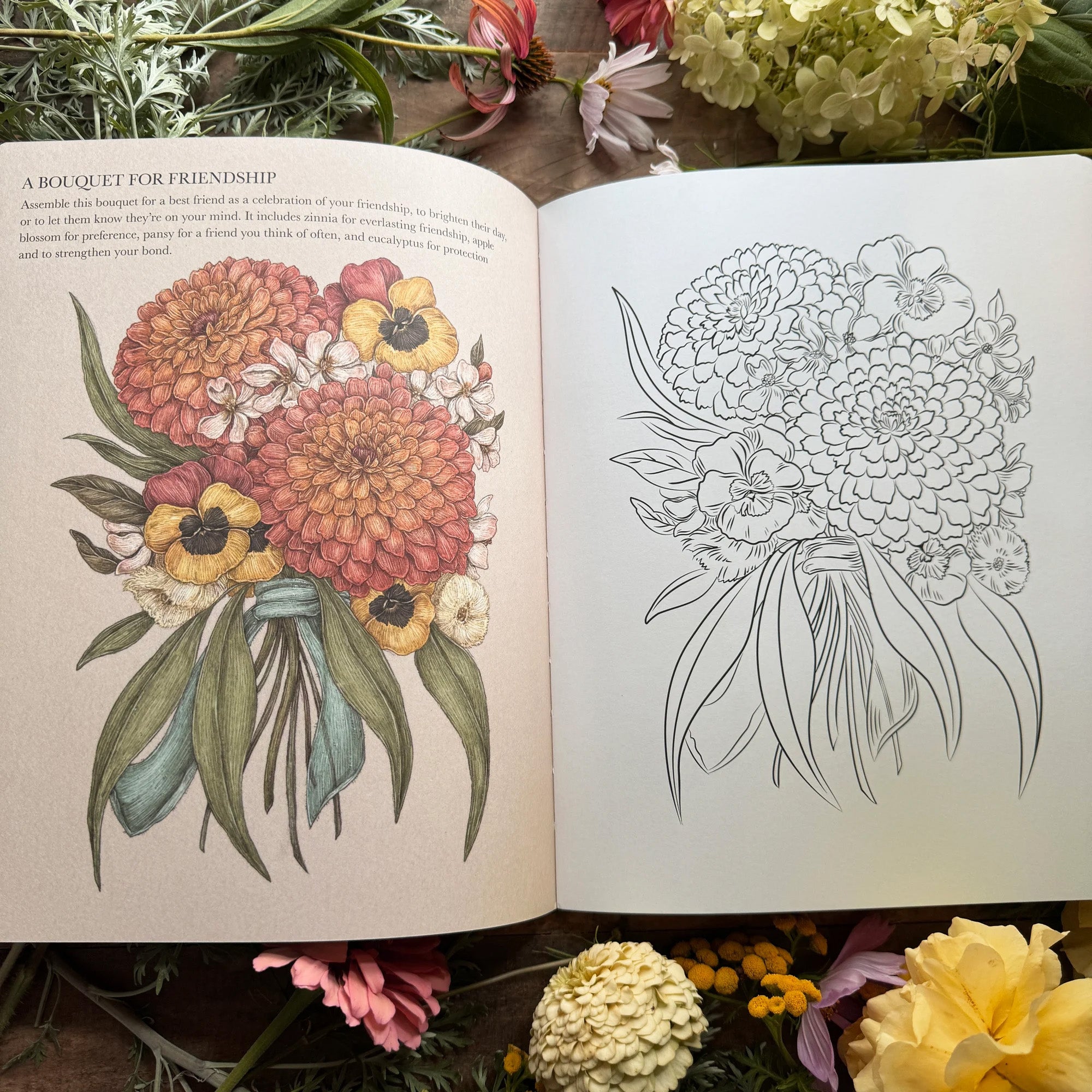 Floriography Coloring Book