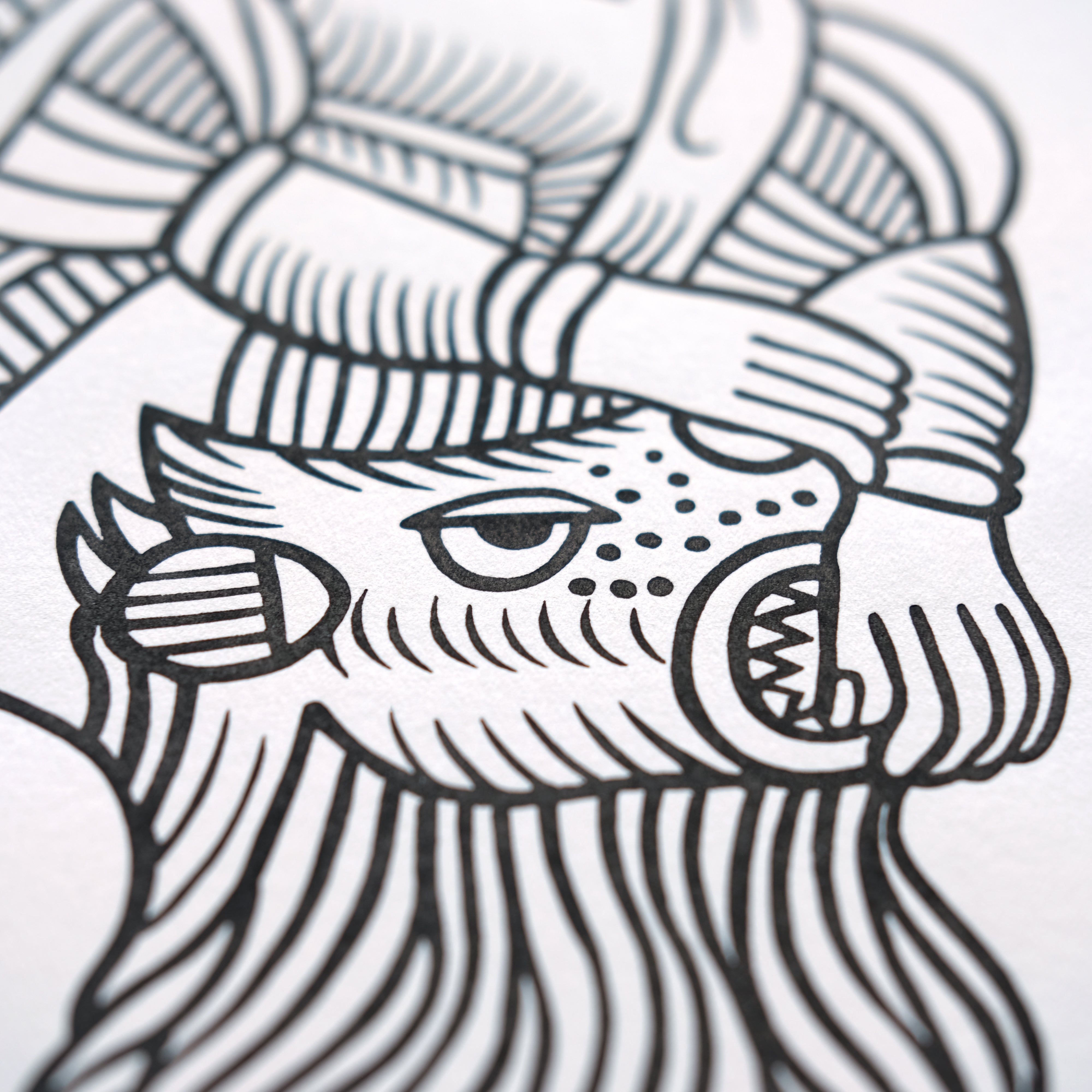 Force - Handmade Linocut Print