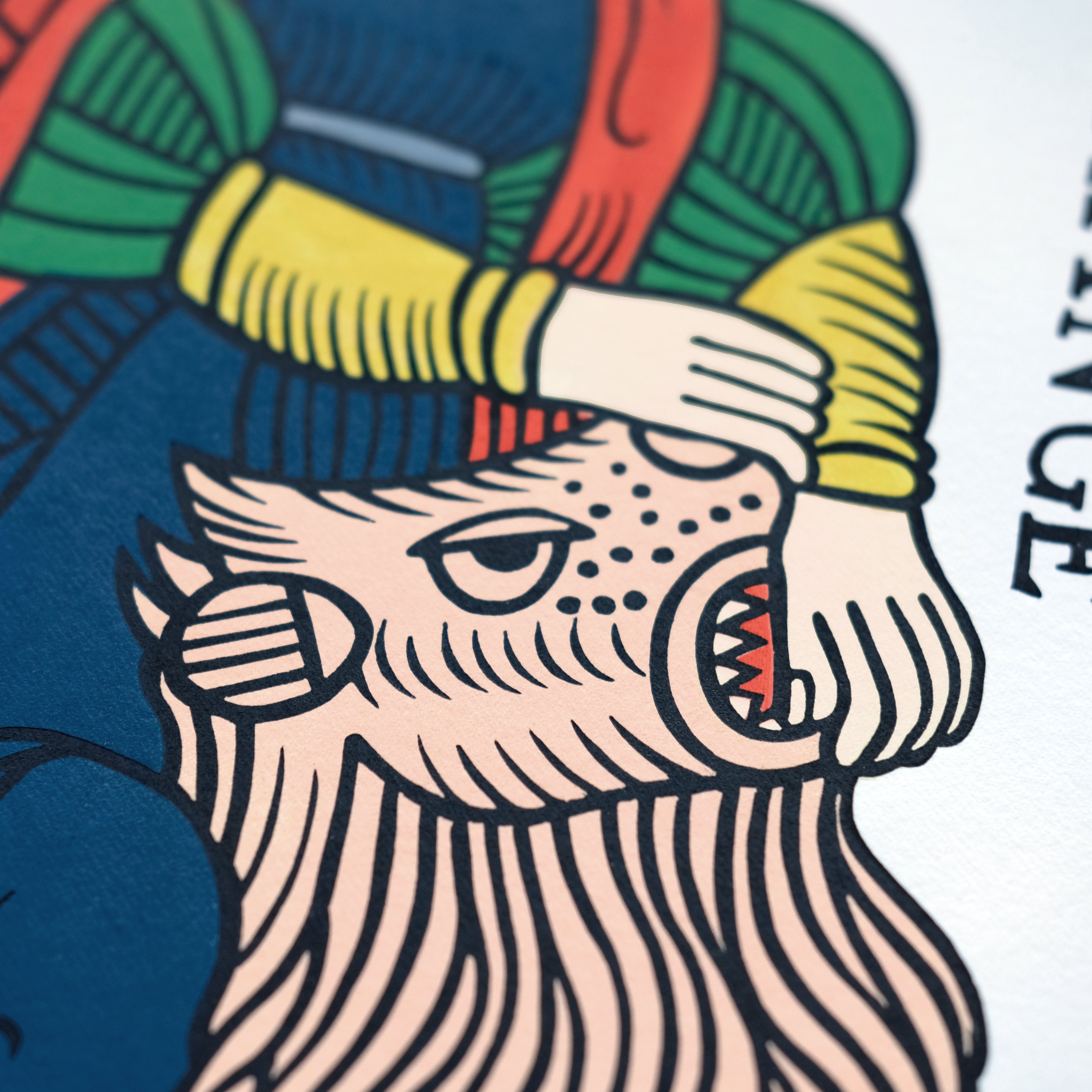 Force - Handmade Linocut Print