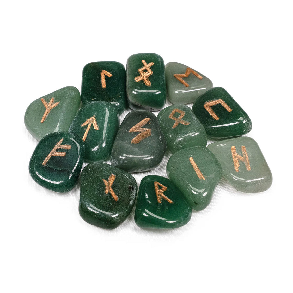 Green Aventurine Runes by Lo Scarabeo
