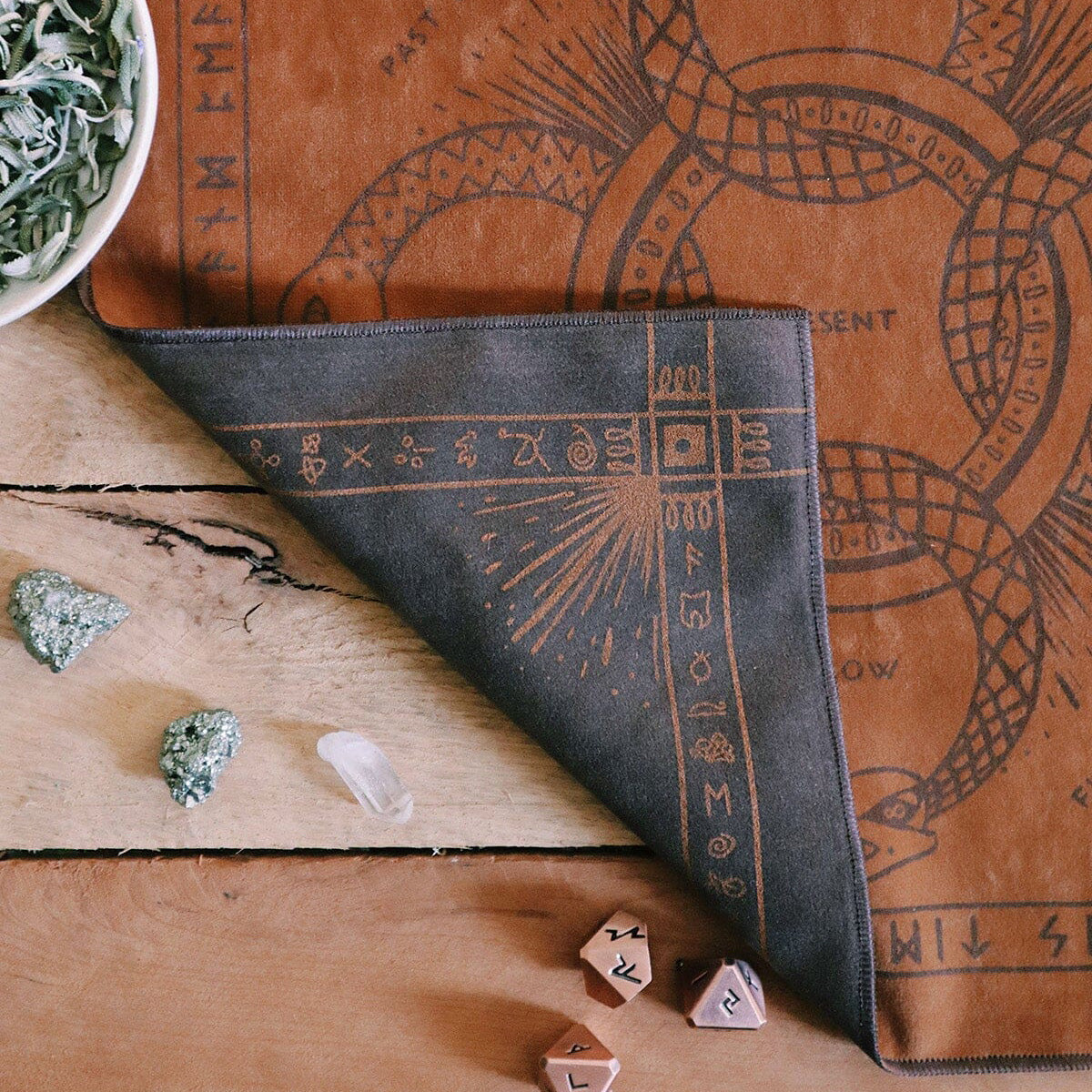 Green Glyphs Casting Cloth