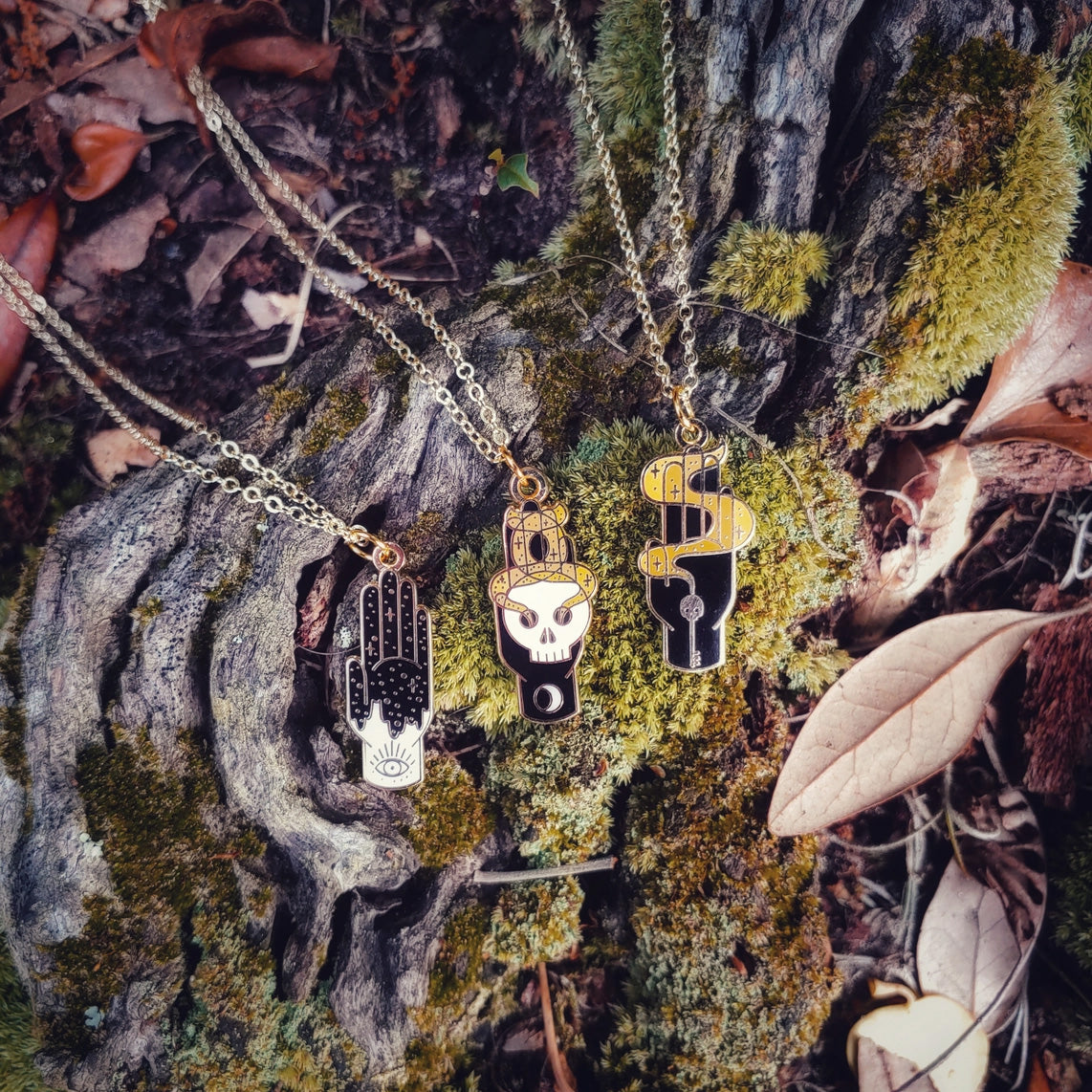 Hand and Skull Necklace