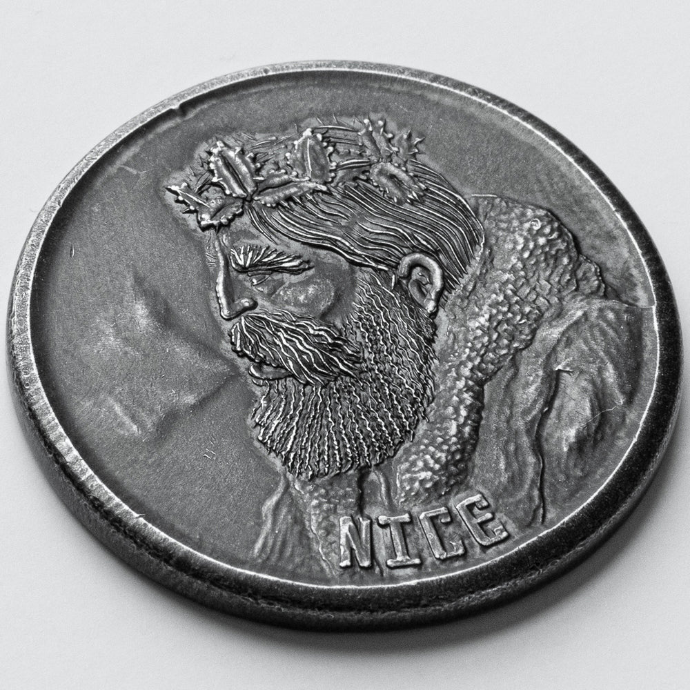 Iron Naughty / Nice Decision Maker Coin