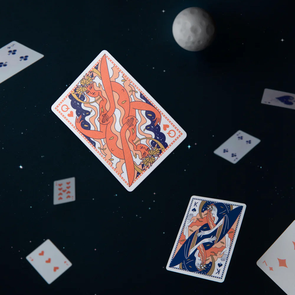 Lady Moon Playing Cards