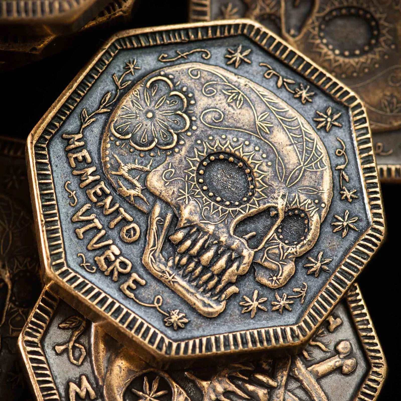 Memento Mori / Memento Vivere Reminder Bronze Coin