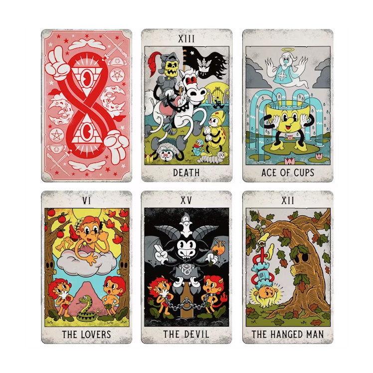 Mystical Medleys: A Vintage Cartoon Tarot Deck