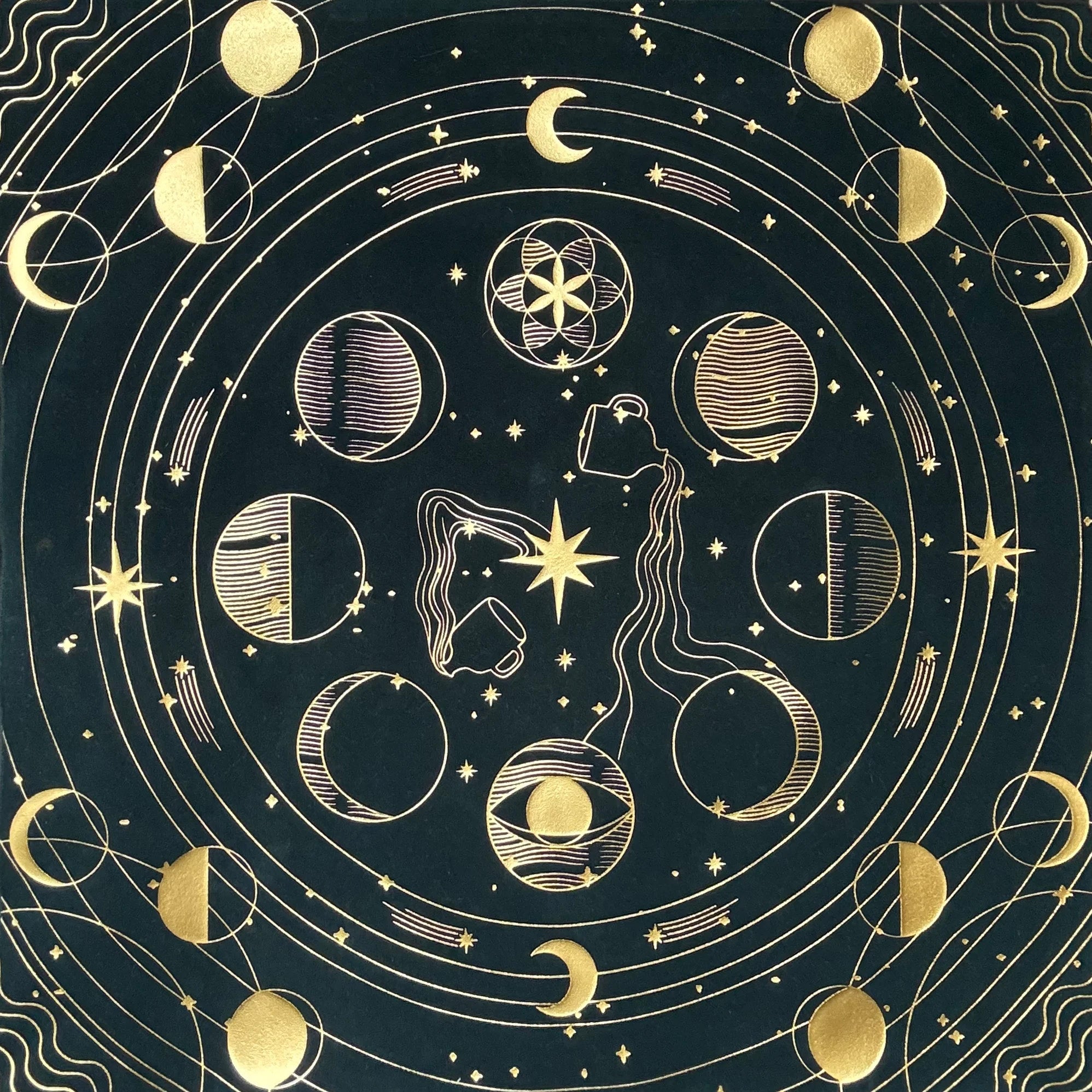 Star Seeker Altar Cloth - Sea Green