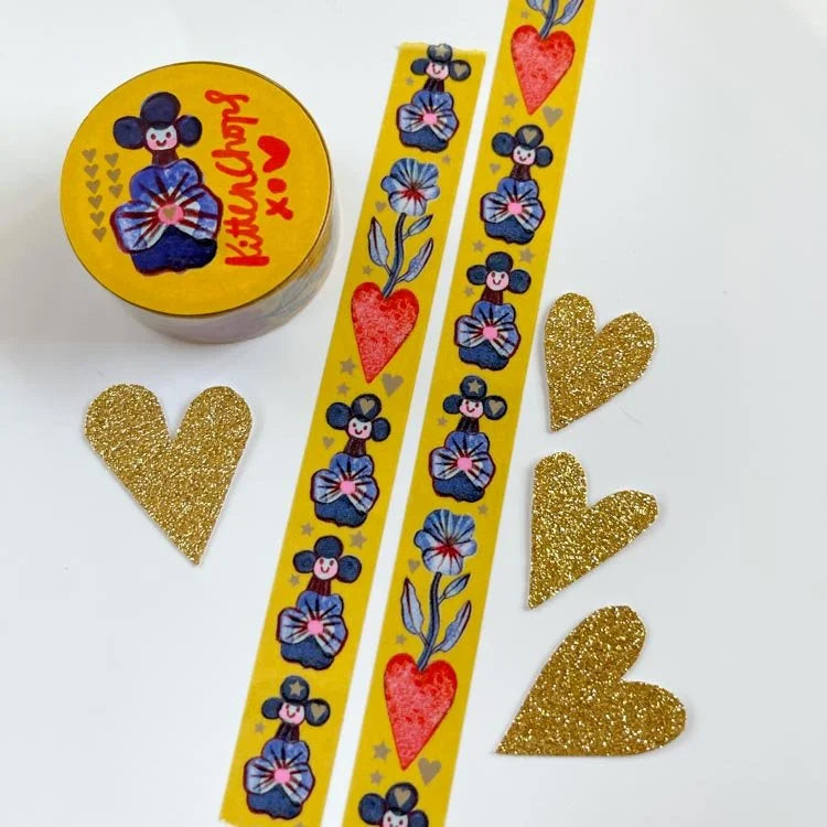Violet Hearts Washi Tape